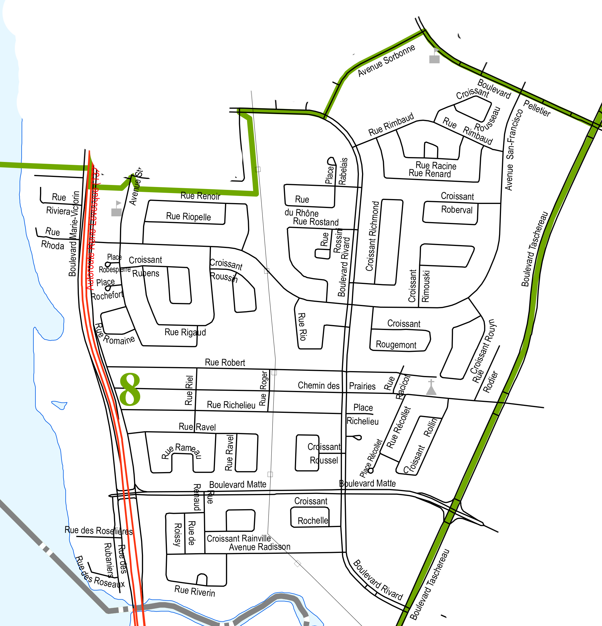Carte-Districts-Électoraux-8r3 District 12 Brossard